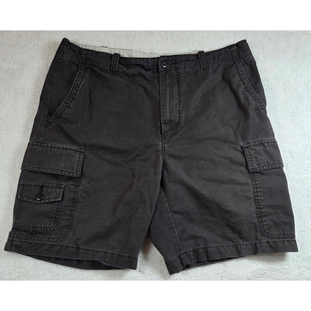 Cremieux Classics Mens Cargo Shorts Dark Gray Flat Front Size 36